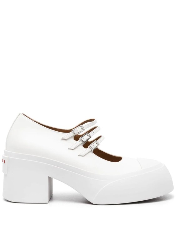Shop Marni White Mary-jane Shoes