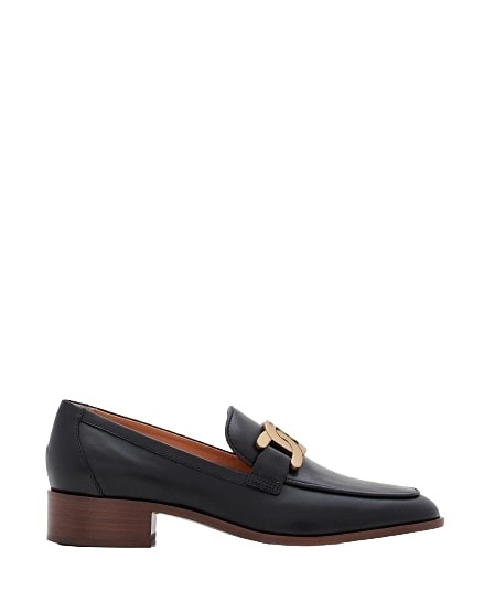 Shop Tod's 35mm Leather Loafers In Black