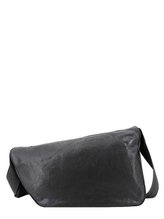 Shop Burberry Messenger Leather Bag In Black