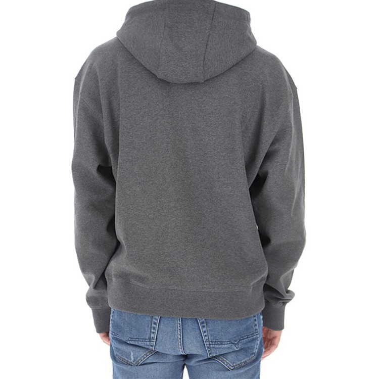 Shop Kenzo Logo Hooded Sweatshirt In Grey