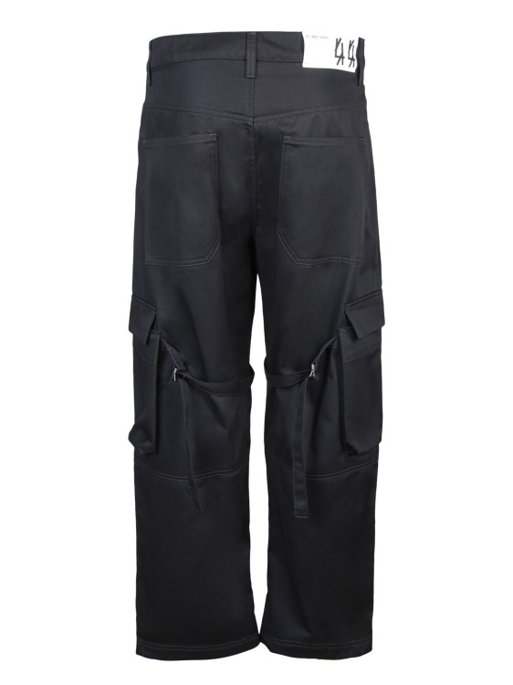 Shop 44 Label Group Cotton Cargo Pants In Black