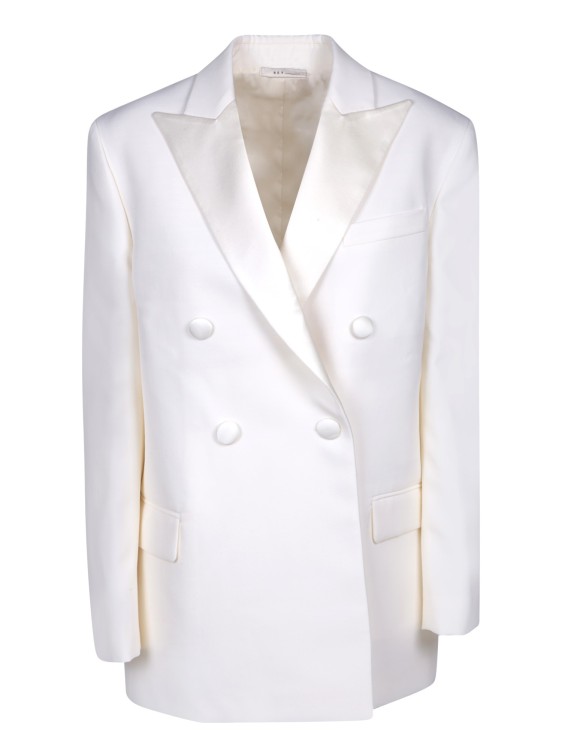 Shop Rev Wool Jacket In White