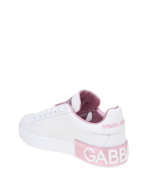 Shop Dolce & Gabbana Portofino Sneakers In Nappa Leather In White