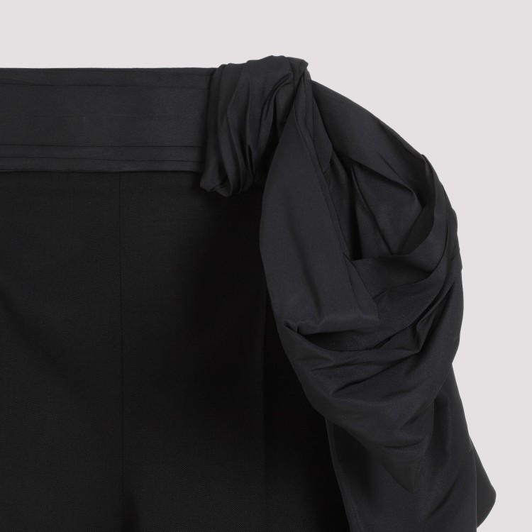 Alexander Mcqueen Women's Oversize Bow Tailored Shorts In Black