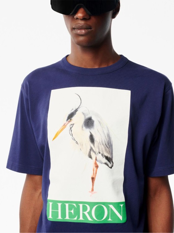Shop Heron Preston Blue Heron Bird T-shirt In Black