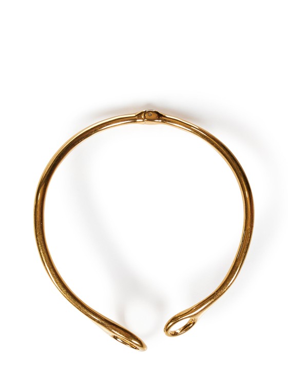 Shop Tom Ford Rigid Vintage Gold-toned Brass Choker Necklace In Not Applicable