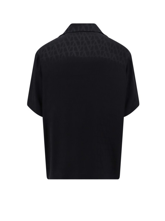 Shop Valentino Silk Shirt With Toile Iconographe Motif In Black