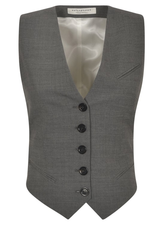 Shop Philosophy Di Lorenzo Serafini Grey V-neck Vest