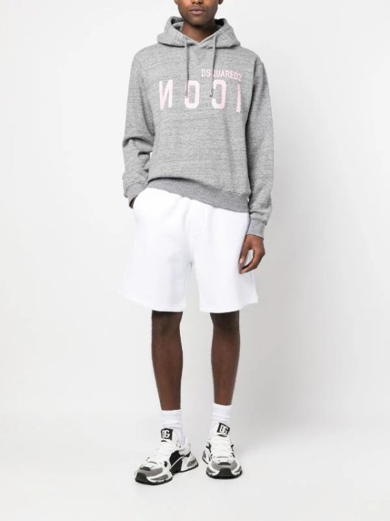 Shop Dsquared2 Reverse Icon-logo Hoodie In White
