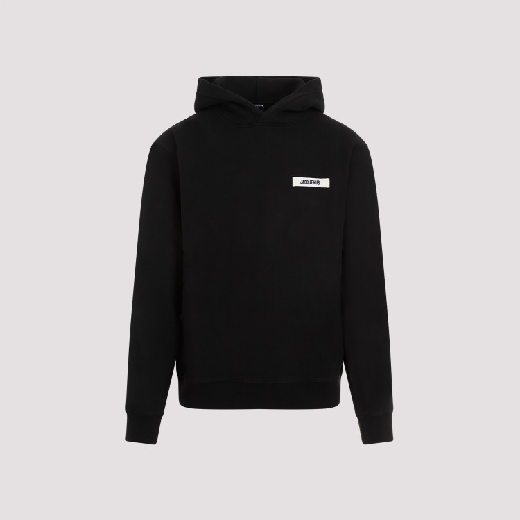Jacquemus Gros-grain Hoodie In Black