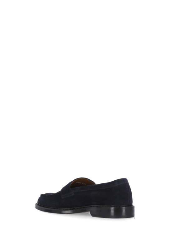 Shop Doucal's Suede Leather Loafers In Black