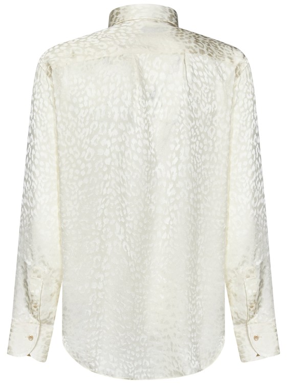 Shop Tom Ford Ivory Silk Shirt In White