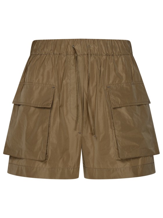 Msgm Persimmon Polyester Cargo Shorts In Brown