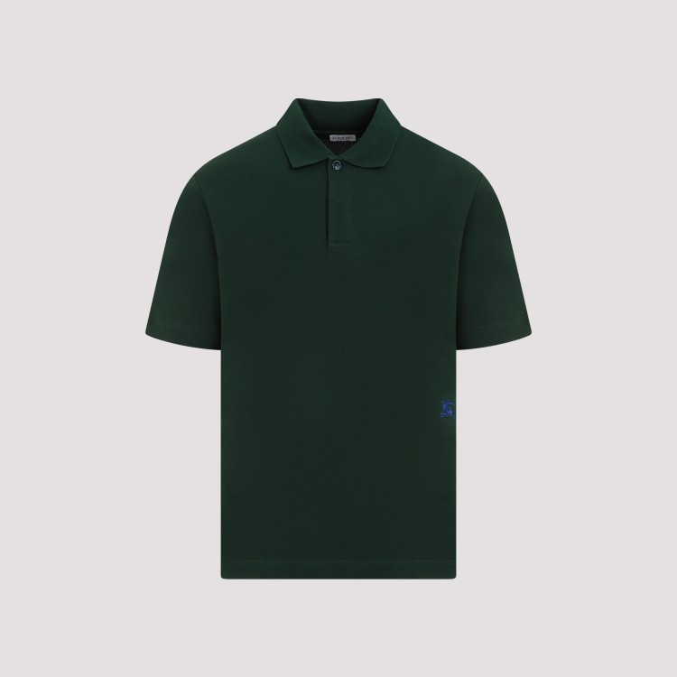 Shop Burberry Ivy Green Cotton Polo In Black