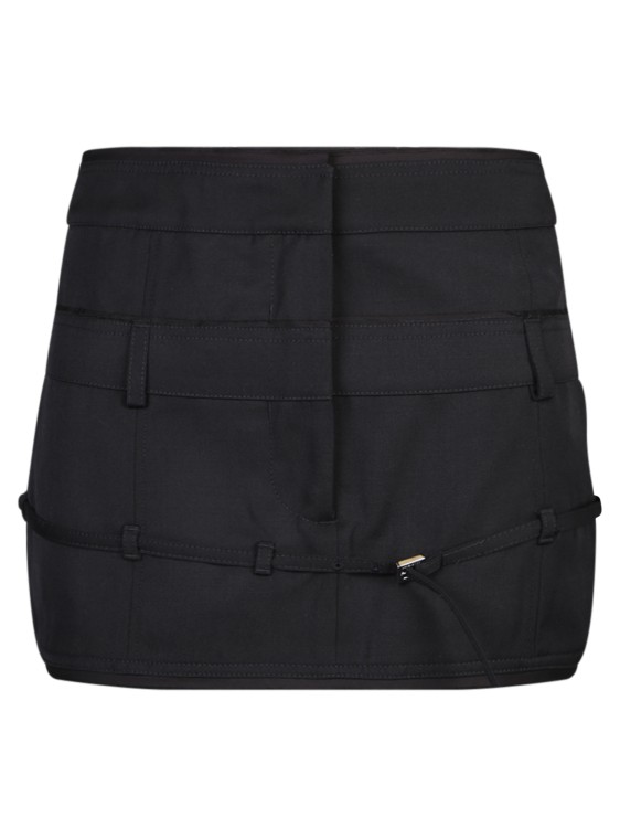 Shop Jacquemus Belted Mini Skirt In Black