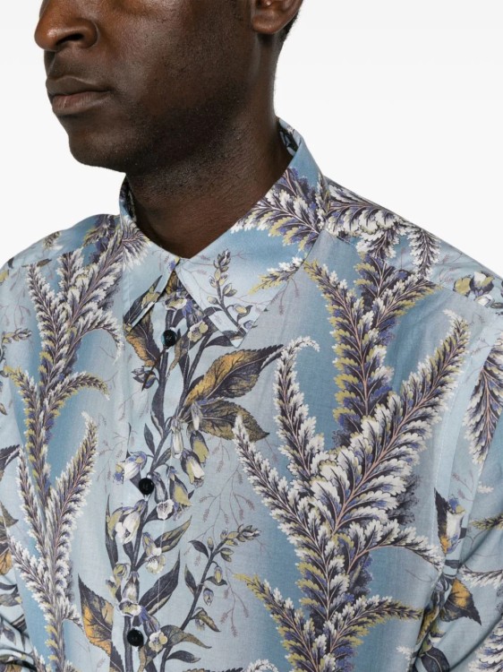 Shop Etro Multicolored Botanical Print Shirt