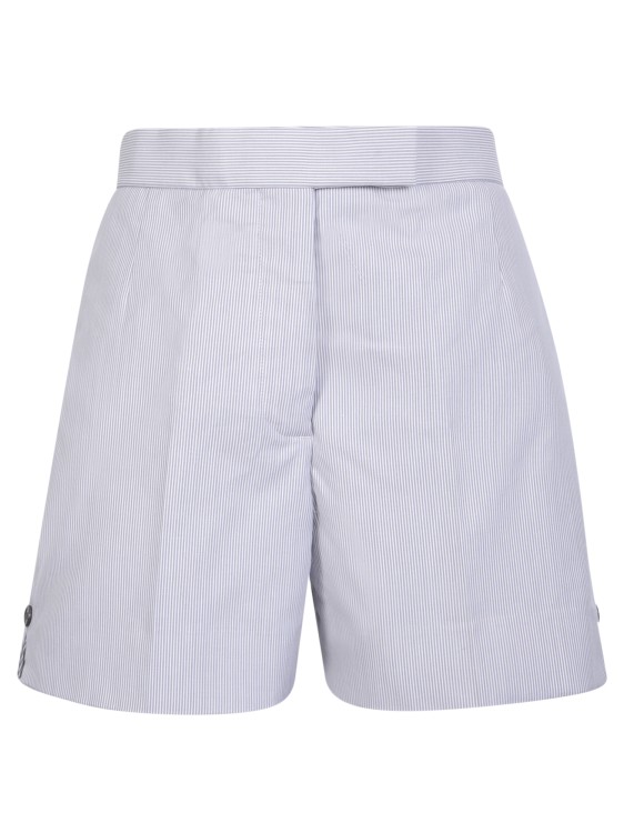 Shop Thom Browne Grey Pincord Fabric Shorts