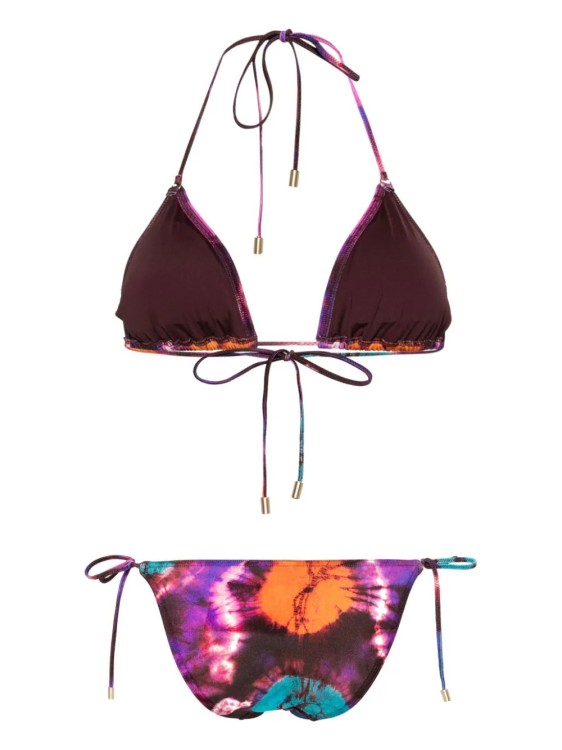 Shop Zimmermann Acadian Tie-dye Bikini Set In Multicolor