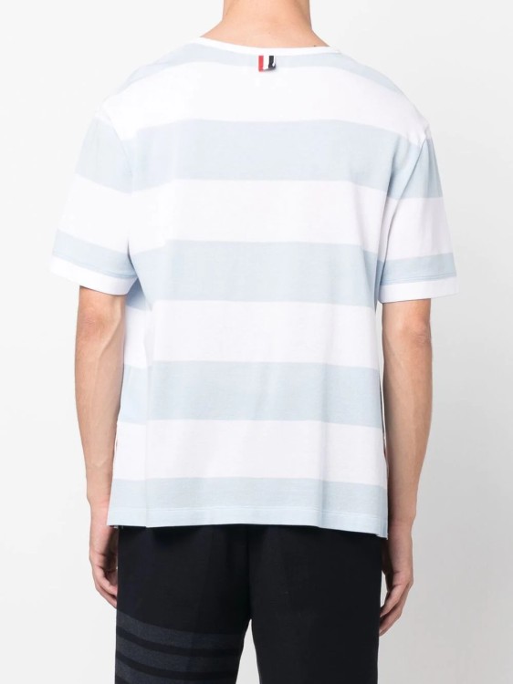Shop Thom Browne Multicolored Rugby Stripe T-shirt In White