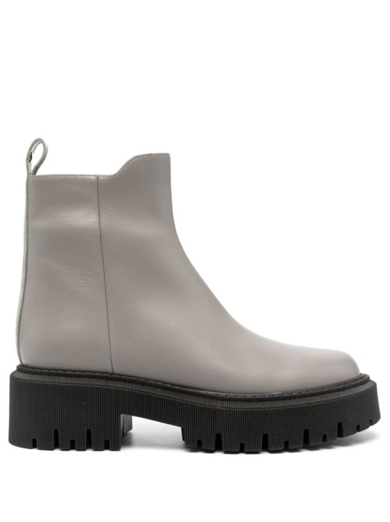 Lorena Antoniazzi 45mm Leather Ankle Boots In Grey