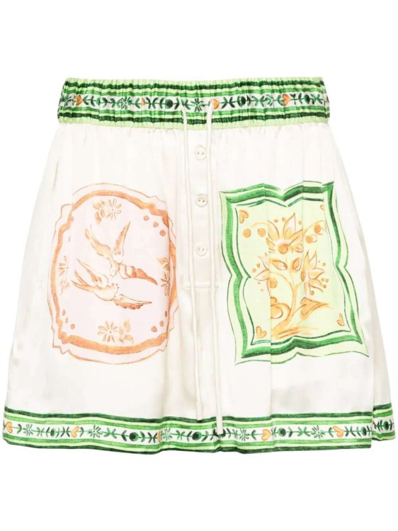 Shop Alemais Porcelain Silk Shorts In Multicolor