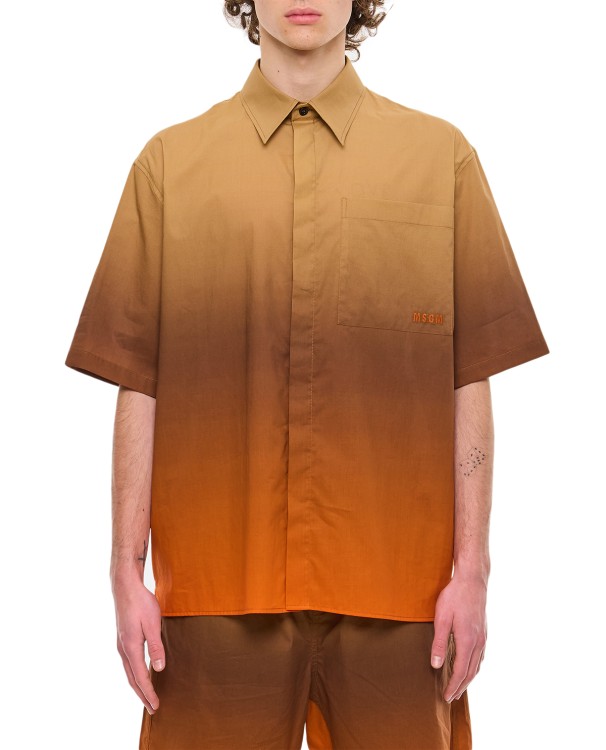 Msgm Degradè Shirt In Brown