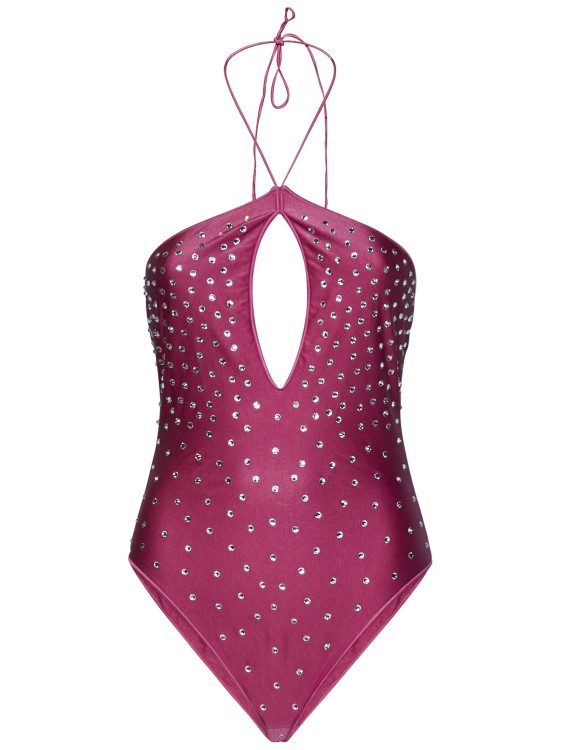 Shop Oseree Fuchsia One-piece Swimsuit In Pink