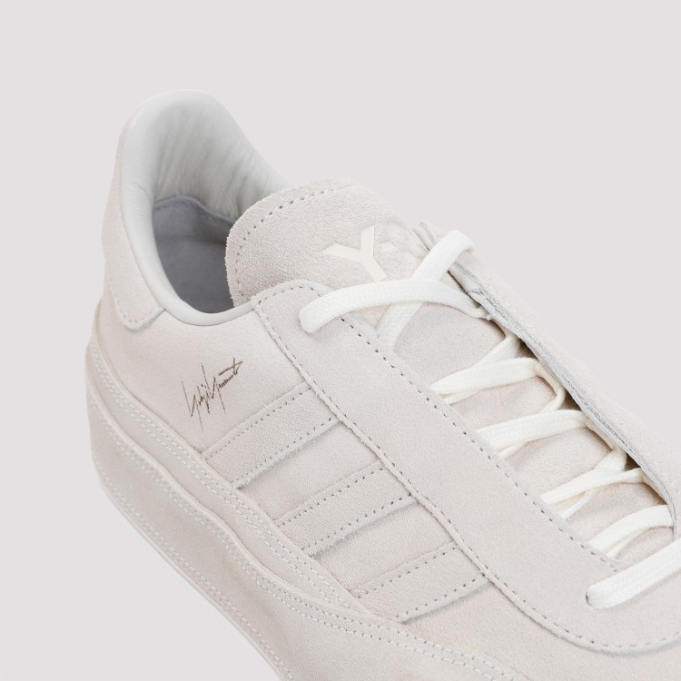 Shop Y-3 Off White Suede Gazelle Sneakers