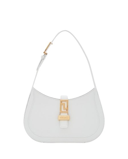 Versace White Greca Gold Hardware Bag
