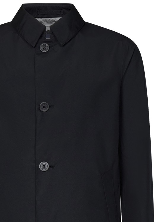Shop Herno Laminated Fabric Raincoat In Black