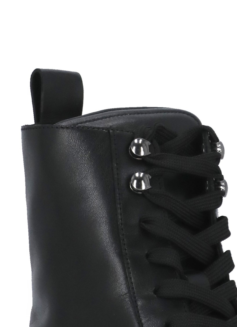 Shop Hogan H674 Combat Boots In Black