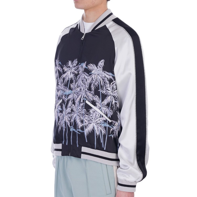 Shop Palm Angels Casual Printed Bomber In White