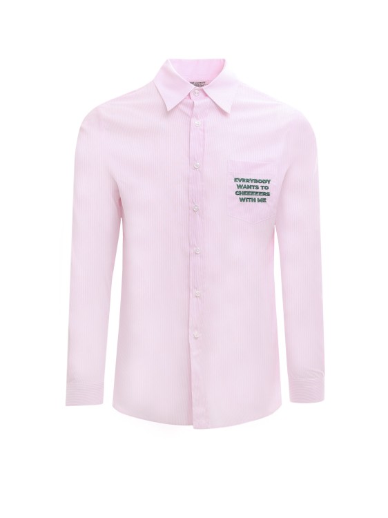 Cheerfool Striped Cotton Shirt In Pink
