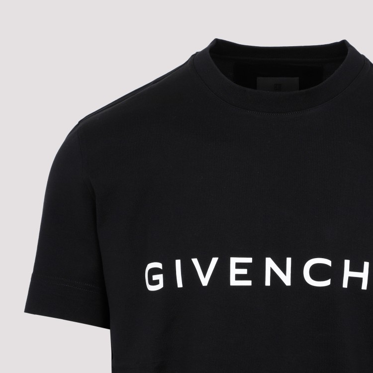 Shop Givenchy Black Cotton Logo T-shirt