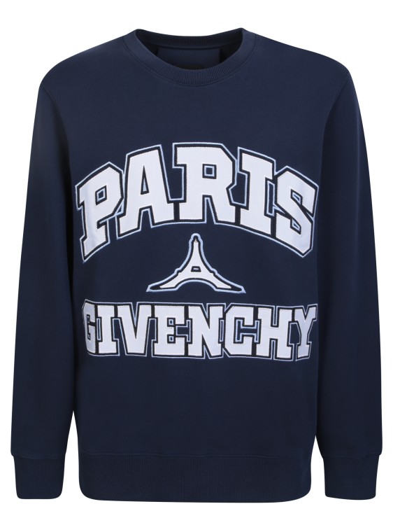 Givenchy Logo Embroidery Sweatshirt In Blue