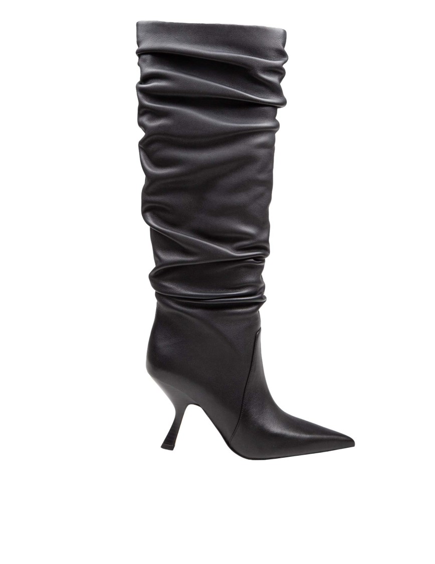 Michael Kors Luna Boot In Black Leather In Black