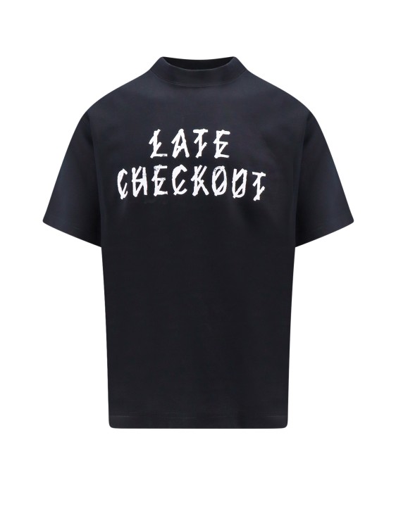 Shop 44 Label Group Cotton T-shirt With Late Check Out Print In Black