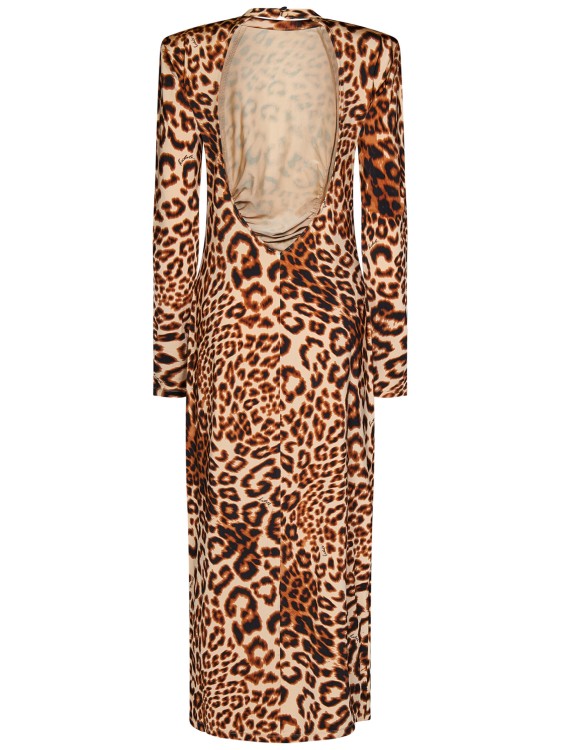 Leopard-print stretch-jersey midi dress