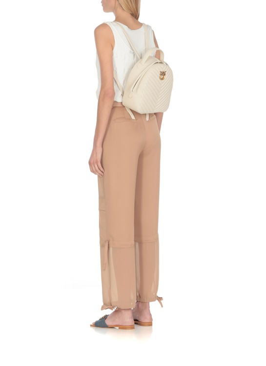 Shop Pinko Love Backpack In White