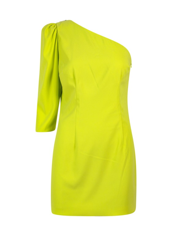 Shop Dsquared2 One-shoulder Jersey Dress In Yellow
