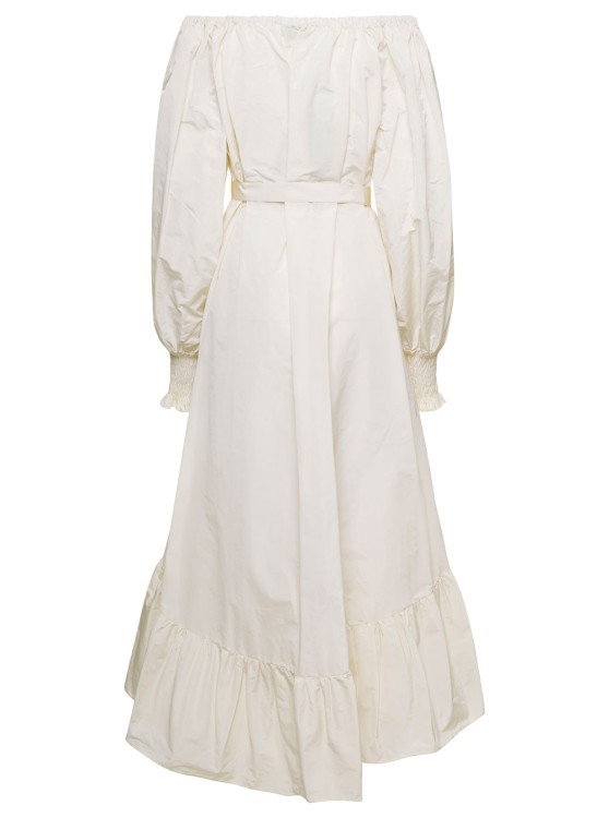 Shop Patou White Tiered Maxi-dress In Polyester