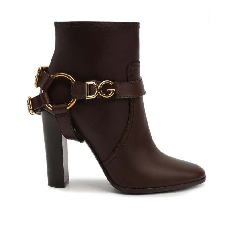 DOLCE & GABBANA LEATHER ANKLE BOOTS,86a011b4-4598-1062-2610-8440a07a0fb8