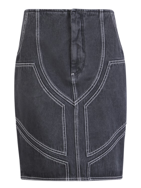 Shop Off-white Classic Denim Skirt In Blue