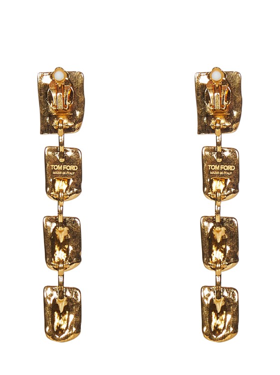 Shop Tom Ford Brass Dangle Earrings In Not Applicable
