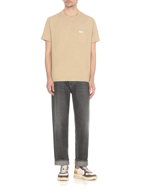 Shop Fay Logoed T-shirt In Brown