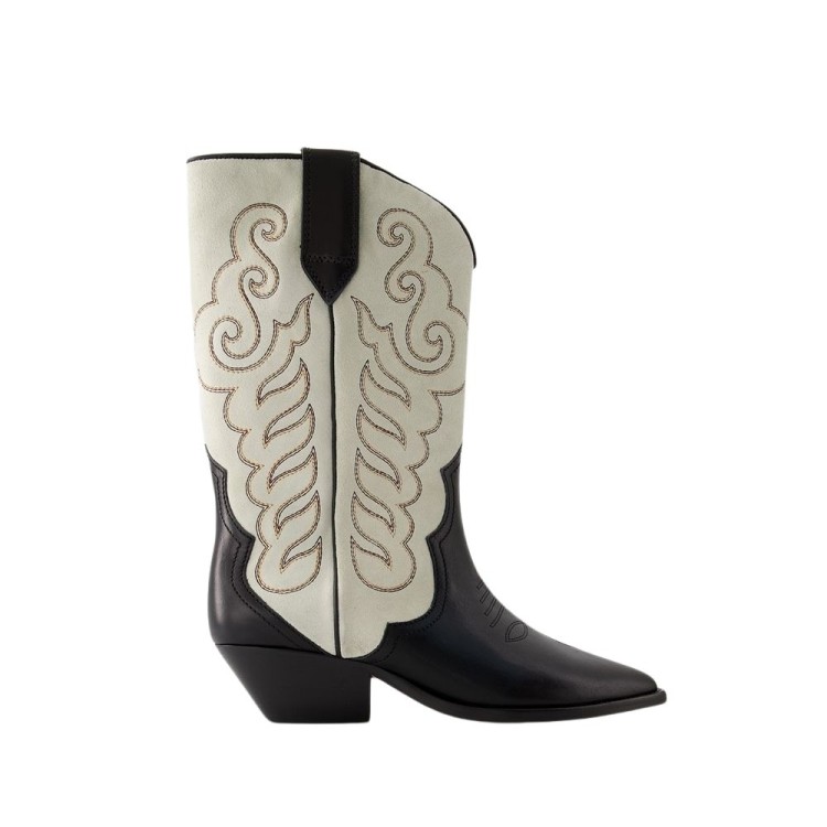 Shop Isabel Marant Duerto Boots - Leather - Black