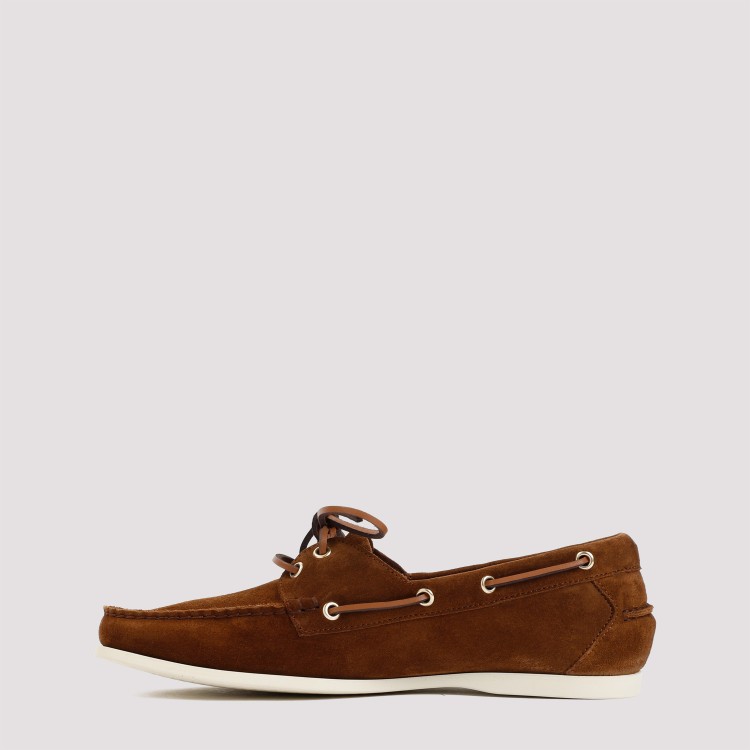 Shop Tom Ford Robin Tobacco Cream Suede Calf Leather Loafers In Brown