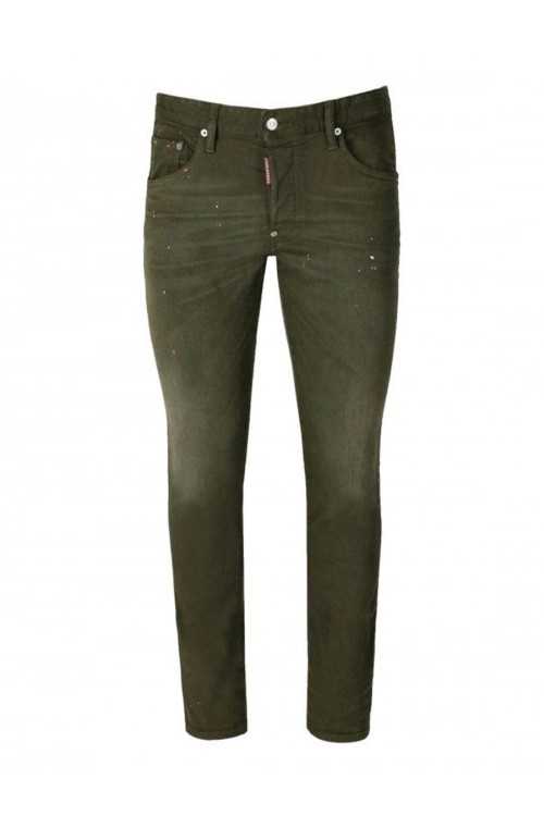 Shop Dsquared2 Green Cotton Blend Jeans
