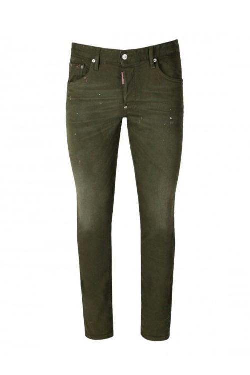 Dsquared2 Green Cotton Blend Jeans In Green
