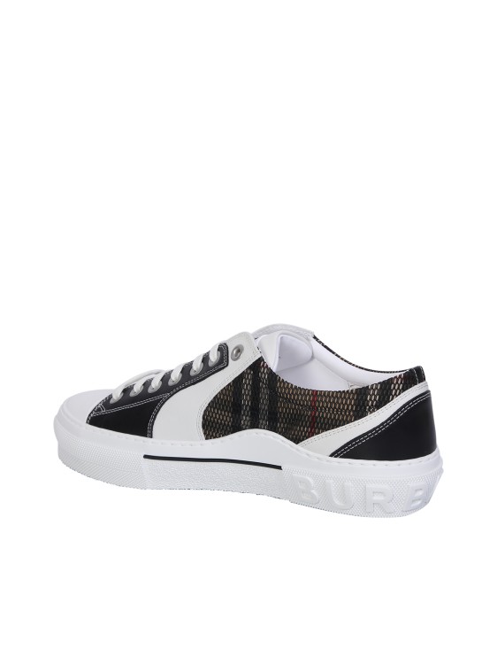 Shop Burberry Iconic Vintage Check Pattern Sneakers In Black